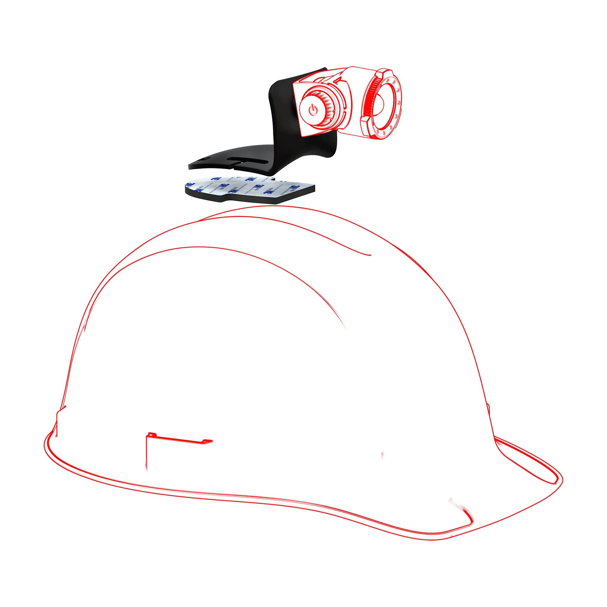 Helmet Connecting Kit Type H | Headlamp Helmet Mount - Image 3
